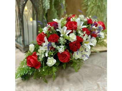 Zaťažená ikebana na hrob 60cm