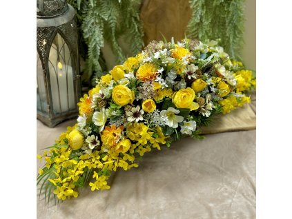 Zaťažená ikebana na hrob 90cm