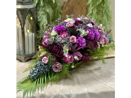 Zaťažená ikebana na hrob 90cm