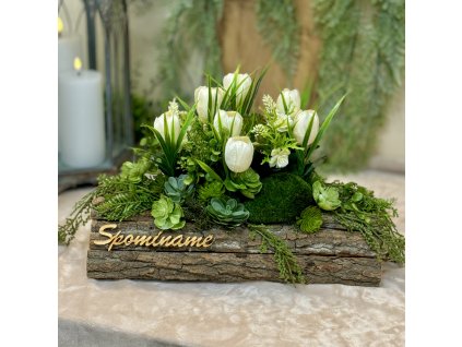 Aranžmán na hrob tulipán spomíname 40x25cm