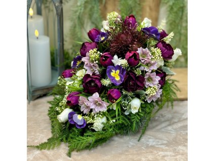 Zaťažená ikebana na hrob 45x30cm