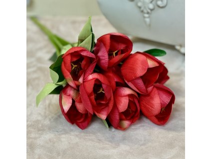 Jarná kytica červený tulipán 40cm
