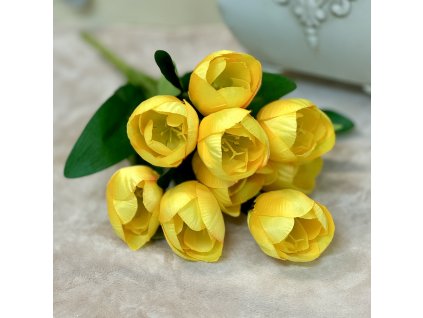 Jarná kytica žltý tulipán 40cm