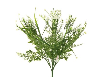 Zápich rumora a biele kvietky 43 cm