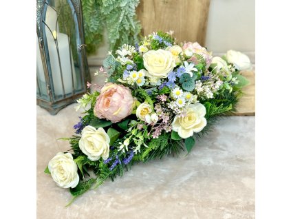 Zaťažená ikebana na hrob 60cm