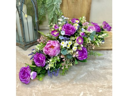 Zaťažená ikebana na hrob 60cm