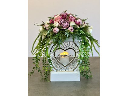 Ozdobený lampáš s Led svetlom