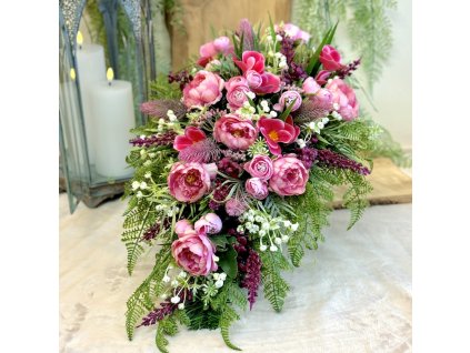 Zaťažená ikebana na hrob 50x30cm