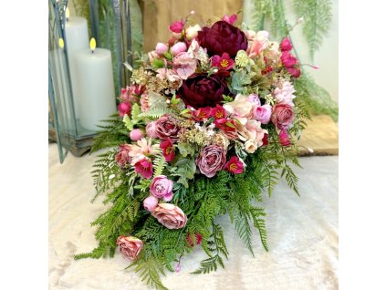 Zaťažená ikebana na hrob 50x30cm