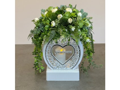 Ozdobený lampáš s Led svetlom 35cm