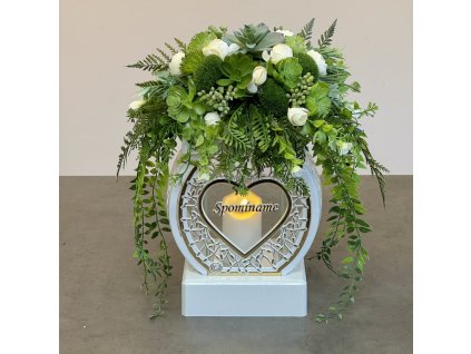 Ozdobený lampáš s Led svetlom 35cm