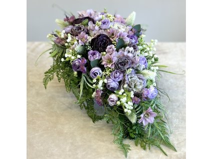 Zaťažená ikebana na hrob 50x30cm