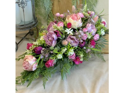 Zaťažená ikebana na hrob 60cm