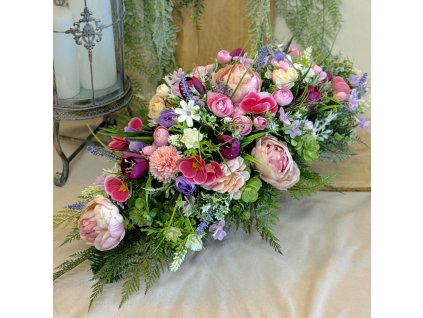 Zaťažená ikebana na hrob 60cm