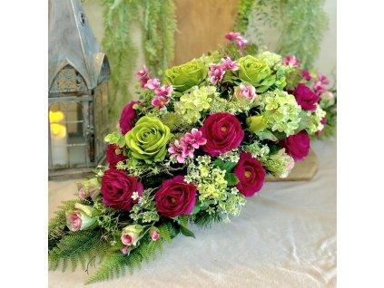 Zaťažená ikebana na hrob 90cm