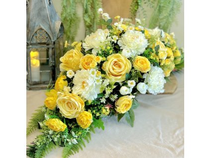 Zaťažená ikebana na hrob 90cm