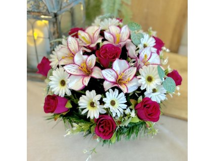 Zaťažená ikebana na hrob 30cm