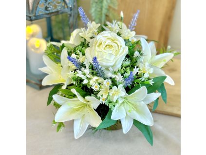 Zaťažená ikebana na hrob 28cm