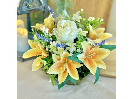 Zaťažená ikebana na hrob 28cm