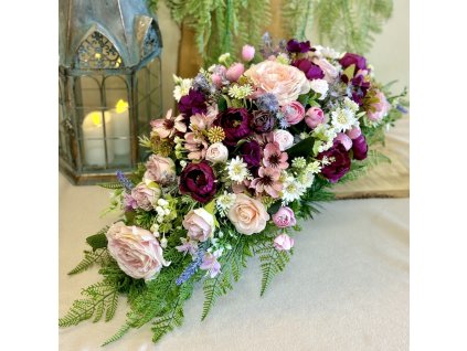 Zaťažená ikebana na hrob 60cm