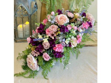 Zaťažená ikebana na hrob 60cm