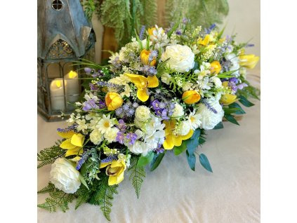 Zaťažená ikebana na hrob 80cm