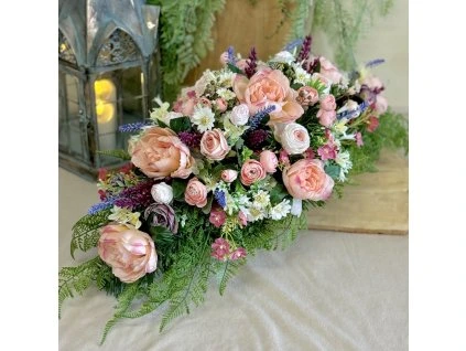 Zaťažená ikebana na hrob 60cm