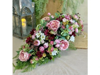 Zaťažená ikebana na hrob 60cm