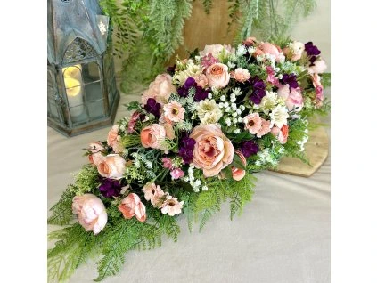 Zaťažená ikebana na hrob 80cm