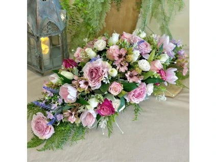 Zaťažená ikebana na hrob 80cm