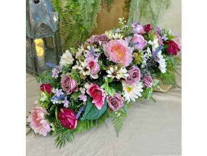 Zaťažená ikebana na hrob 80cm