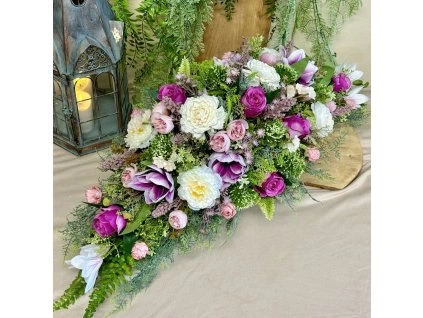 Zaťažená ikebana na hrob 80cm