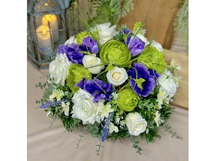 Zaťažená ikebana na hrob 35cm