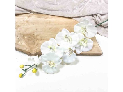Umelý kvet orchidea krémová 70 cm