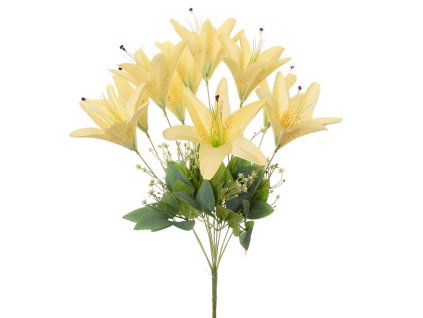 Umelá  kytica ľalia sv.žltá 55 cm