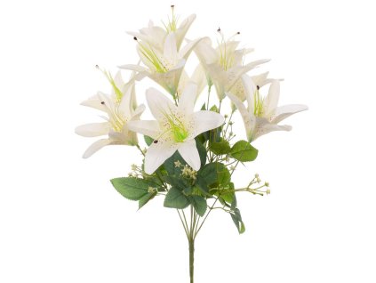 Umelá  kytica ľalia krémová 55 cm