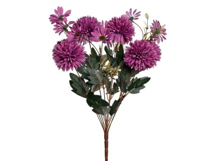 Umelá  kytica chryzantéma 46 cm fialová