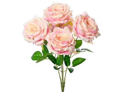 Umelá  kytica ruža 45 cm ružová