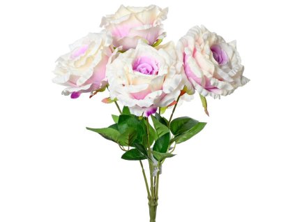 Umelá  kytica ruža 45 cm fialová