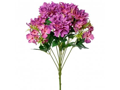 Umelá  kytica dália ružová 57 cm