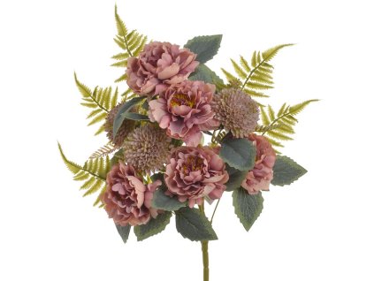 Kytica peonia a dahlia lososová 54cm