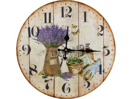 Nástenné hodiny levander Provence 34 cm
