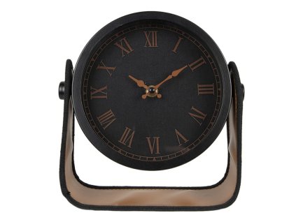 Stolné hodiny čierne 23x8x22 cm