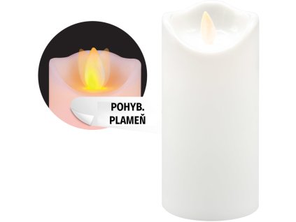 Led  náhrobná sviečka POHYB. PLAMEŇ 7x15  cm