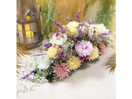 Zaťažená ikebana na hrob chryzantéma 70 cm B248