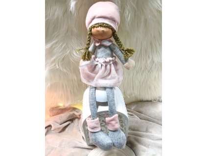 Bábika dievča s ružovou sukničkou 42 cm