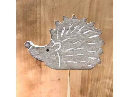 Zápich ježko drevený 9x30 cm