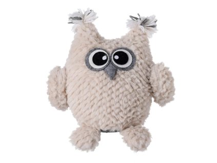 Sovička béžová textil 22x13x20 cm