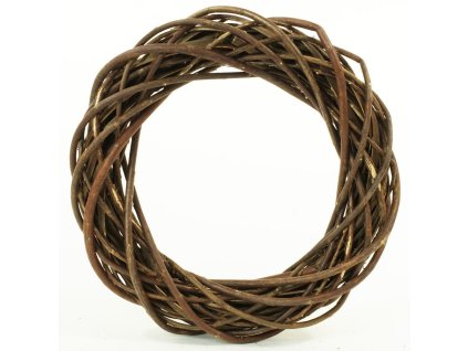 Prútený veniec hnedý 30X7 cm
