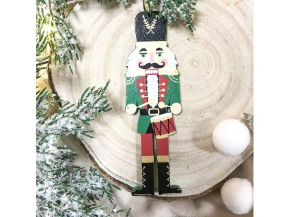 Luskáčik drevený na zavesenie zelený 12 cm